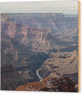 View Of The Colorado River In The Valley Of The Grand Canyon Wood Print