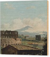 View Of The Colosseum, Rome, Late Wood Print