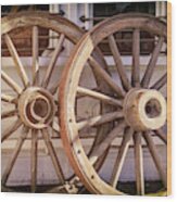 Vintage Wagon Wheels Wood Print