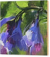 Virginia Bluebells Wood Print