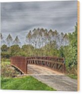 Walnut Woods Bridge - 3 Wood Print