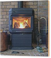 Warm Winter Fire Wood Print