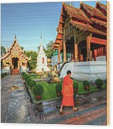 Wat Phra Singh, Chiang Mai Wood Print