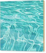 Water Pattern In A Swimming Pool Wood Print