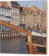 Waterfront Harbor With Boats And Wood Print
