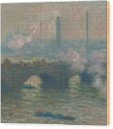 Waterloo Bridge, Gray Day, 1903 Wood Print