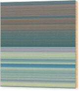 Watermelon Stripes Teal Pink Rectangles Wood Print