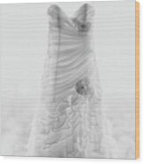 Wedding Dress In Black Frame Wood Print