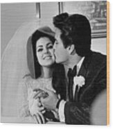 Wedding Of Priscilla And Elvis Presley Wood Print