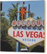 Welcome To Las Vegas Wood Print