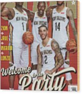 Welcome To The Party: The Pelicans Are In The Building Slam Cover Wood Print