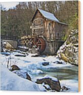 West Virginia Mill In Winter Wood Print