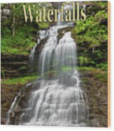 West Virginia Waterfalls Poster Wood Print
