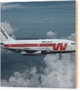 Western Airlines Boeing 737-247 Wood Print