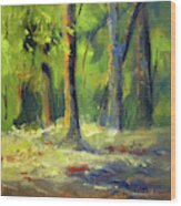 Western Forest Scene Wood Print