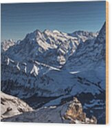 Wetterhorn And Eiger Wood Print