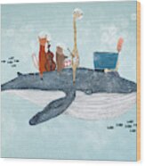 Whale Song Wood Print