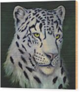 Snow Leopard Wood Print