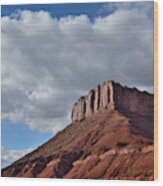 Wild Horse Butte In Castle Valley In Utah Wood Print