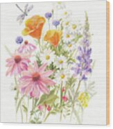 Wildflowers In Bloom Iv Wood Print