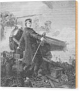 William Hewitt Standing By Wreckage Wood Print