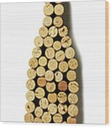 Wine Bottle Corks Wood Print