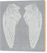 Wings I On Gray Flipped Wood Print