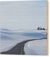 Winter Country Road 2 Wood Print