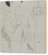 Woman Holding A Firefly Cage, Taisho Era, July 1920 Wood Print