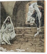 Woman Of Samaria At The Well By Tissot Wood Print