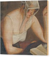 Woman Reading, C. 1922. Artist Wood Print
