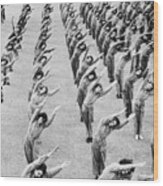 Women Doing Stretching Excercises Wood Print