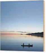 Xxxl Twilight Canoeing Wood Print