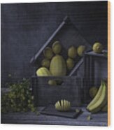 Yellow Fruits Wood Print