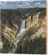 Yellowstone - Lower Falls Wood Print