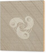 Yin Yang Symbol Crop Circle Wood Print