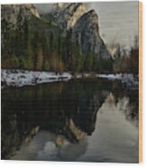 Yosemite Brothers In The Distance Wood Print