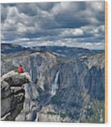 Yosemite Fall View From Glacier Point Wood Print