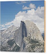 Yosemites Half Dome And Snow Covered Wood Print