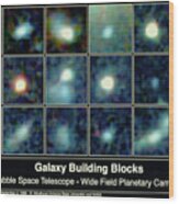 Young Galaxies Taken From The Hubble Deep Field Wood Print