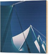 0183 Port Of Vancouver Sails Canada Place Wood Print