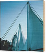 0199 Port Of Vancouver Sails Waterfront Wood Print