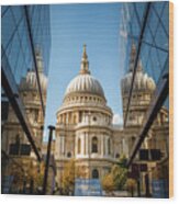 A Reflection On St' Pauls' #1 Wood Print