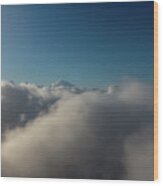 Aerial View Of Clouds At Sunrise #1 Wood Print