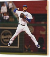 Alcides Escobar #1 Wood Print