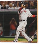Alcs: Boston Red Sox V Cleveland Indians - Game 5 #1 Wood Print