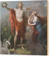 Apollo, God Of Light, Eloquence, Poetry And The Fine Arts With Urania, Muse Of Astronomy #2 Wood Print