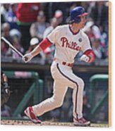 Chase Utley #1 Wood Print