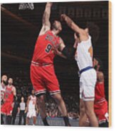 Chicago Bulls V New York Knicks #1 Wood Print