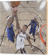 Denver Nuggets V San Antonio Spurs #1 Wood Print